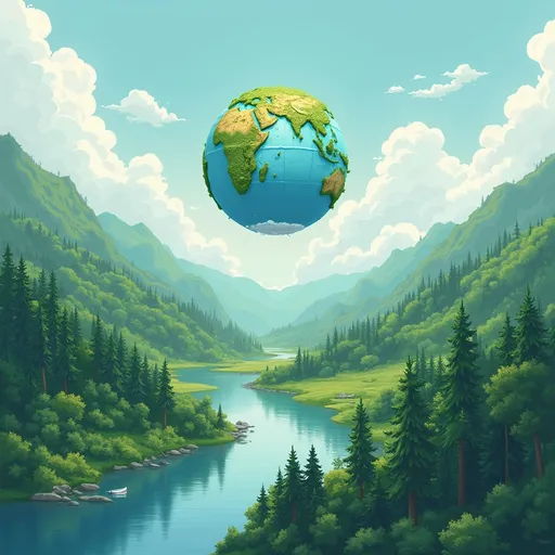 Prompt: 現在日新月異，可見世界嘅科技越來越好，但是越用得越多的科技就會令到污染更加嚴重， 所以我們應該從生活開始實行環保計劃,例如自備餐具，不用任何的一次性東西 東西，用完先再購買，而因為污染更加嚴重，令到世界開始研究社極端天氣和冰川開始溶化,  由於人類大量需要紙做的東西，所以大量砍伐樹木，令到很多動物都沒有一個安全的家所以我們應該實行環保計劃保護地球所以我的要求是要一本是科技的世界一般是充滿樹木的世界兩個之間要有很明顯的對比