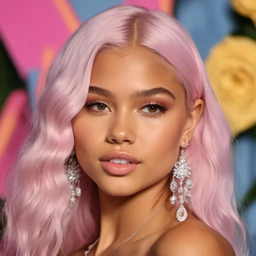 Prompt: <mymodel>Black Zendaya, 18-year-old Instagram model, 8k photo, award-winning, intricately detailed, professional photography, high-quality, realistic, detailed facial features, stylish fashion, vibrant colors, natural lighting