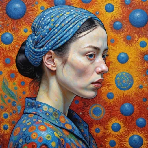 Prompt: The most beautiful painting highly detailed extremely detailed oil on canvas crisp quality colourful Picasso Van Gogh no text klimt Alex Grey Bridget Riley Yayoi Kusama Figurative Art murakami  extremely detailed background