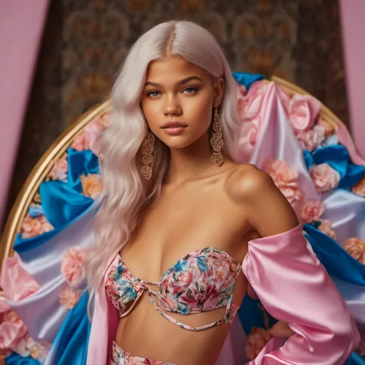 Prompt: <mymodel>Black Zendaya, 18-year-old Instagram model, 8k photo, award-winning, intricately detailed, professional photography, high-quality, realistic, detailed facial features, stylish fashion, vibrant colors, natural lighting