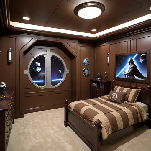 Prompt: Jedi knight bedroom