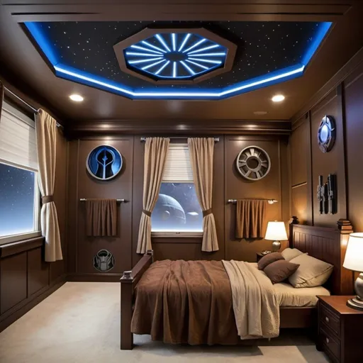 Prompt: Jedi knight bedroom