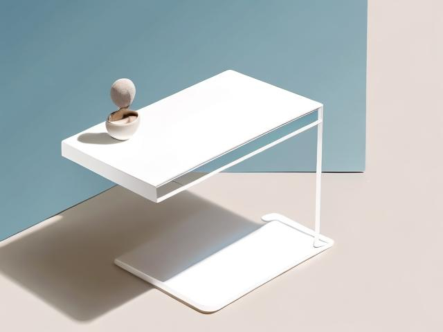 Prompt: Minimalist digital illustration of a sleek desk, clean and modern design, minimalist style, neutral tones, soft natural lighting, high quality, 4k, ultra-detailed, digital art, clean lines, uncluttered, spacious, serene atmosphere