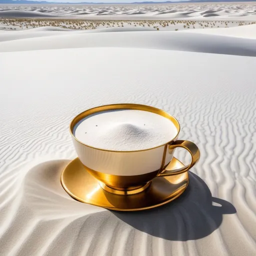 Prompt: kryptona golden cup white sands