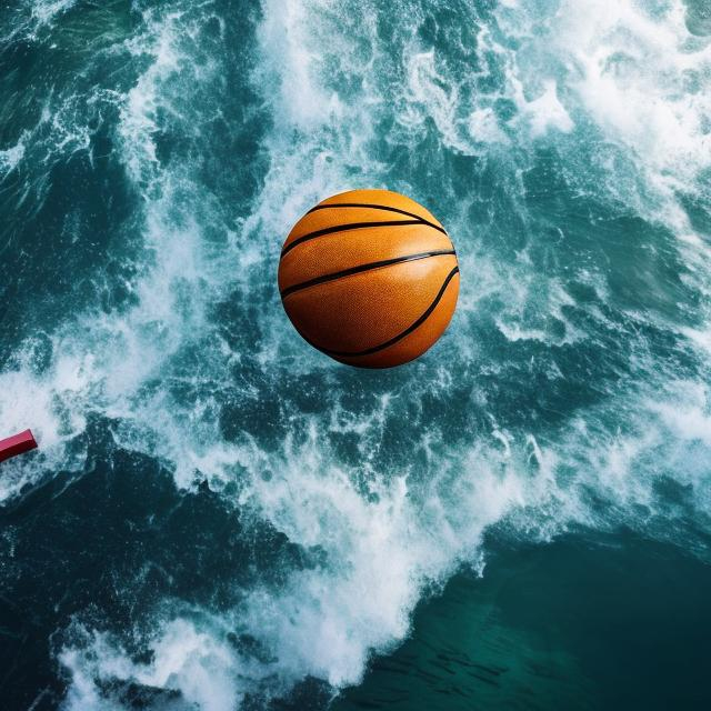 Prompt: Basketball in a ocean
