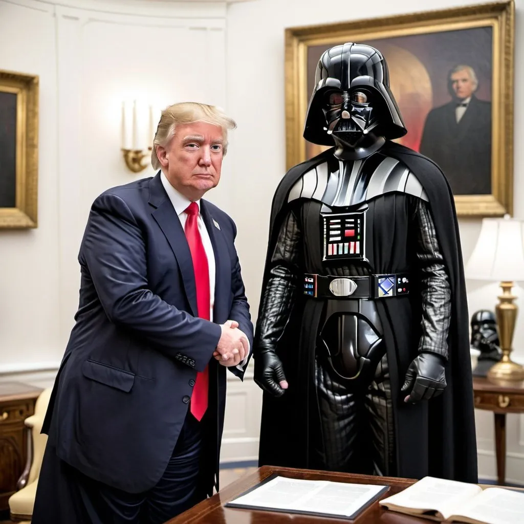 Prompt: Trump and Darth vader