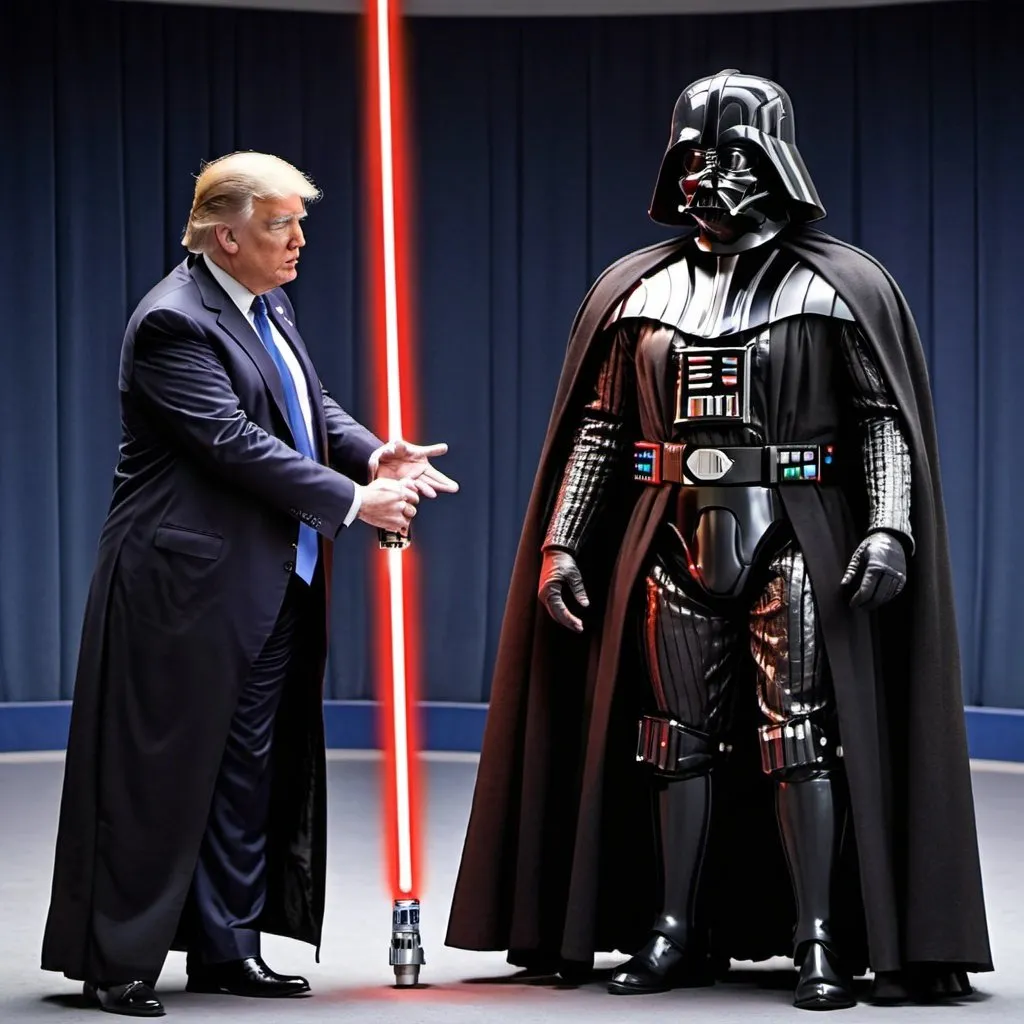 Prompt: Trump and Darth vader