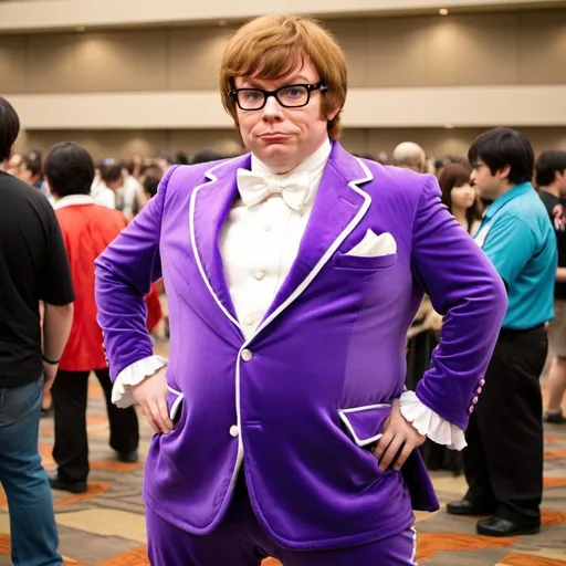 Prompt: Fat bastard (Austin Powers) at an anime convention 