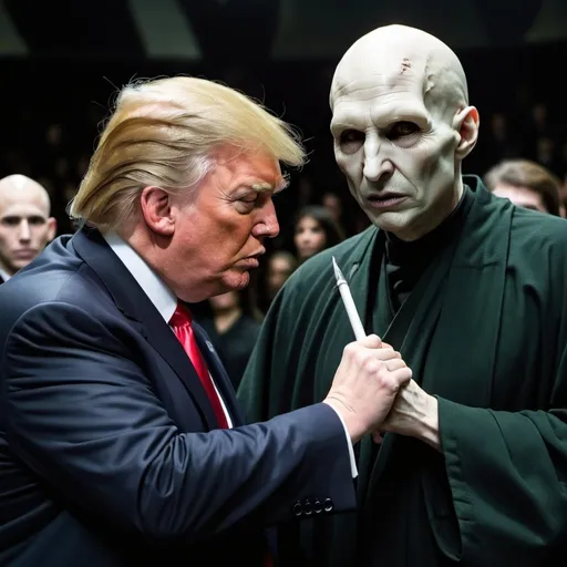 Prompt: Trump and Voldemort 