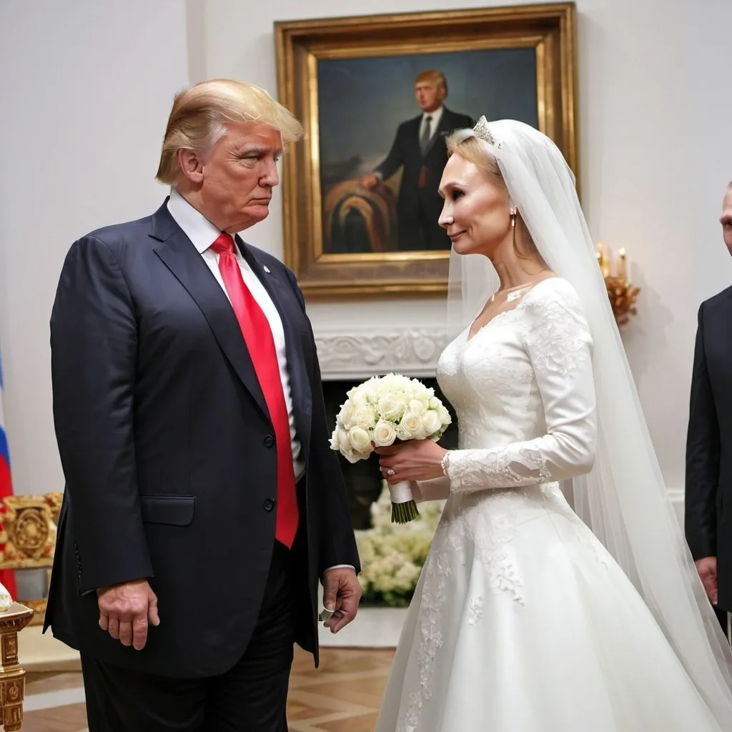 Prompt: Trump marrying Putin 