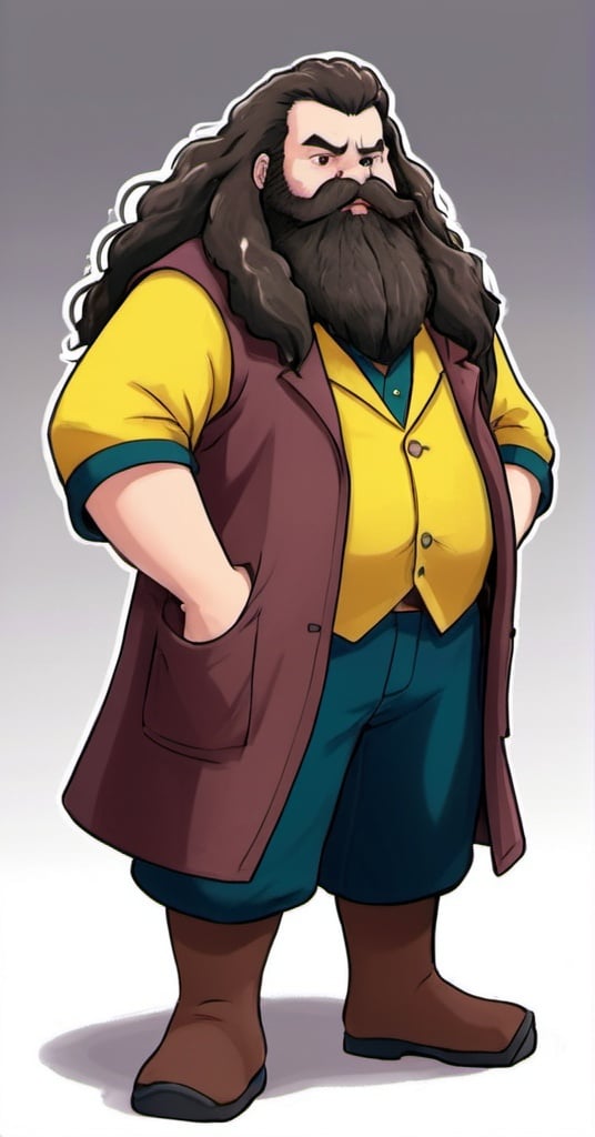 Prompt: Hagrid as a pokemon gym leader 