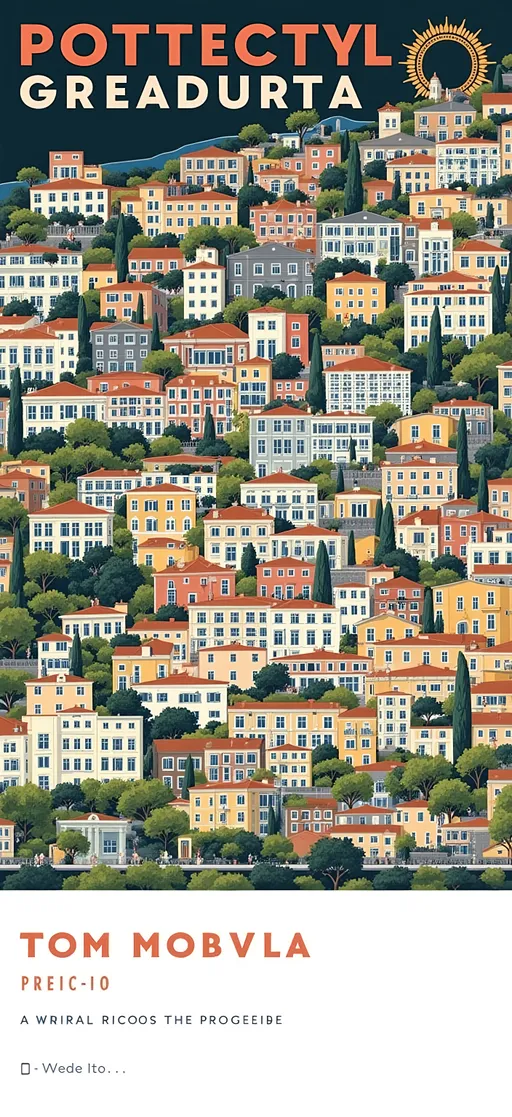 Prompt: Village houses, vintage travel poster style 