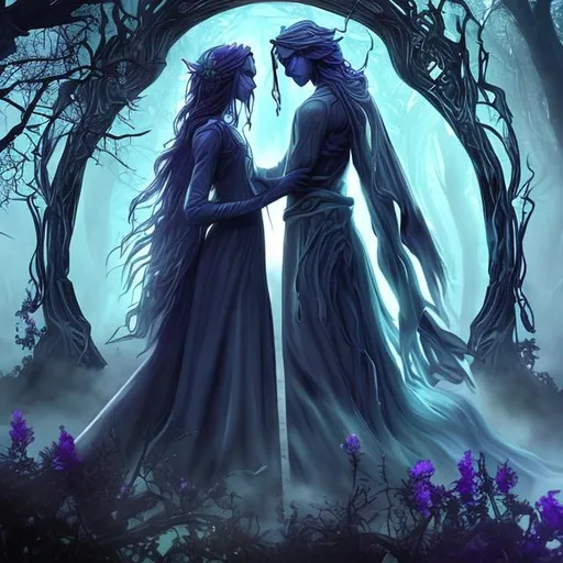 Prompt: Whispering Shadows: Mysterious and ethereal, these sentient shadows are neither good nor evil. They are fluid beings that possess deep knowledge of the Veil's secrets. main character befriends a particular Whispering Shadow named Zephyr, who becomes her confidant and source of ancient wisdom.