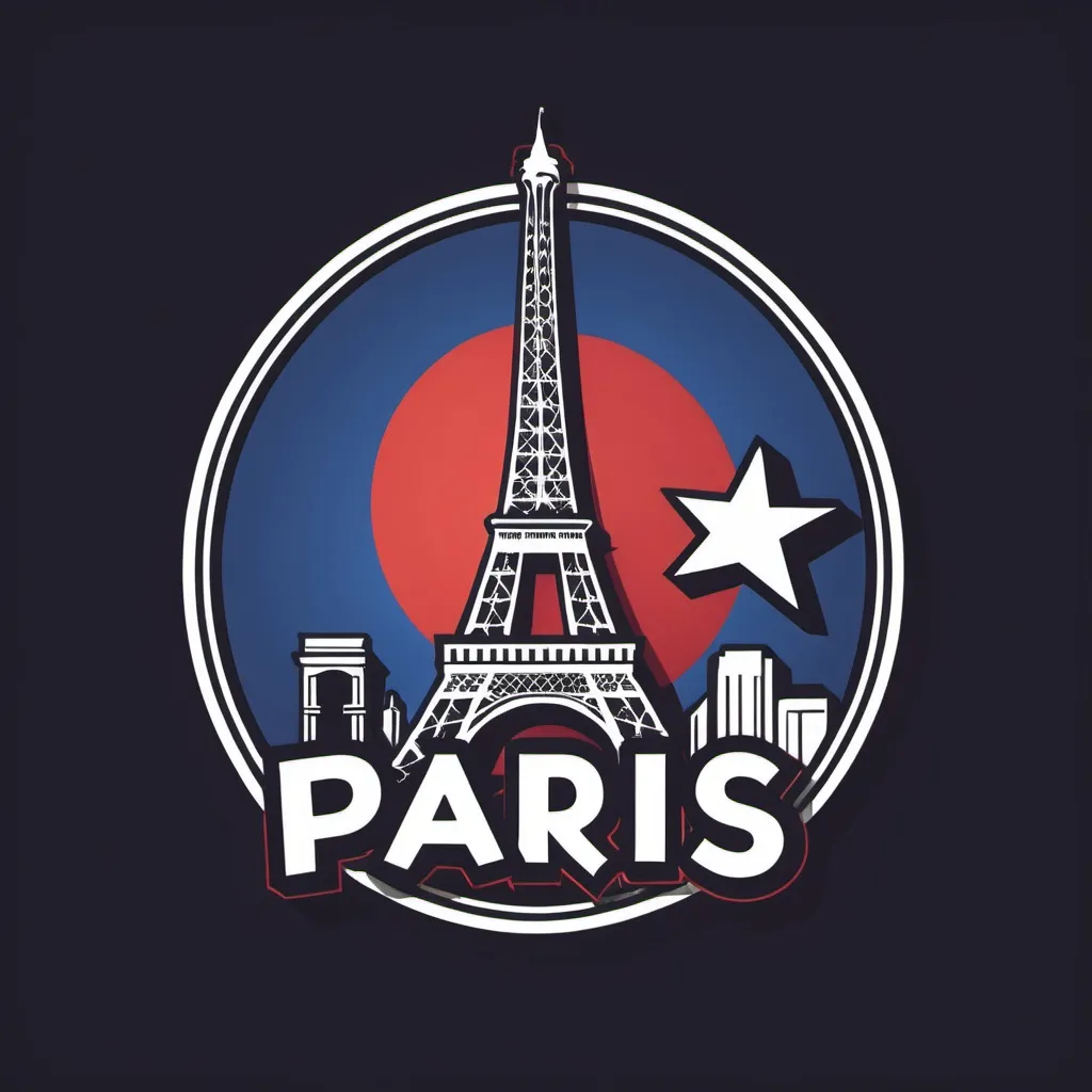 Prompt: Een logo waar op staat Paris en iets met game
