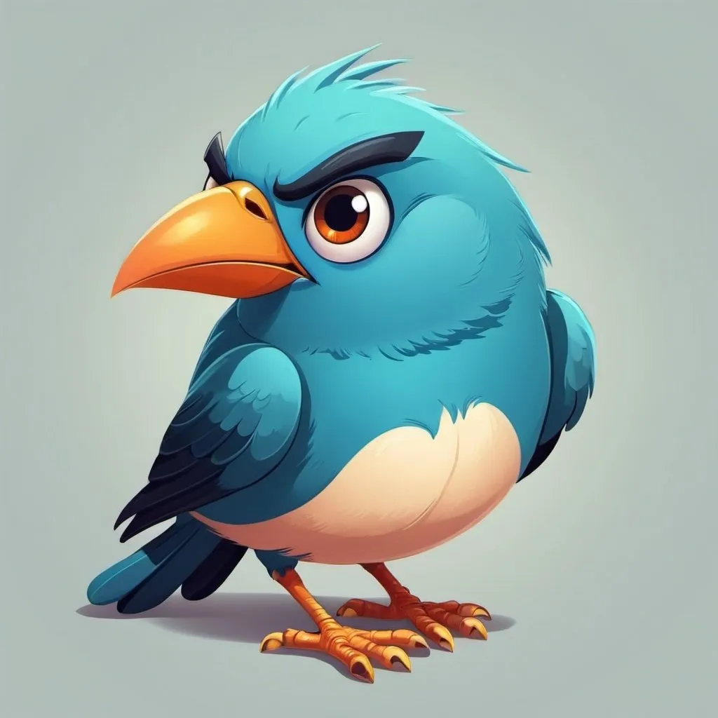 Prompt: bird cartoon 2D