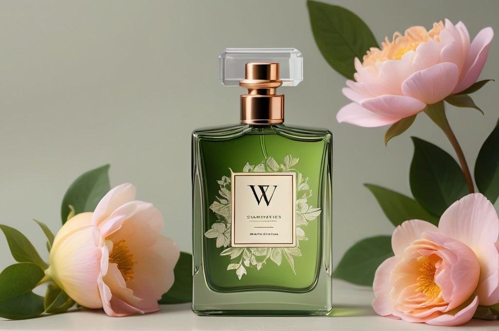 Prompt: "Create an elegant and aesthetic representation of a perfume bottle for 'ScentWennial.' The design should emphasize natural, harmonious colors inspired by nature (like earthy greens, soft beige, or pastel florals). Highlight the letters 'S' and 'W' prominently on the bottle, with sleek and modern typography. Add a subtle yet visible text in the background reading 'Coming Soon' to create anticipation. The bottle should have a luxurious and organic feel, reflecting the natural essence of the fragrance, with intricate details like floral engravings or minimalist geometric patterns."

