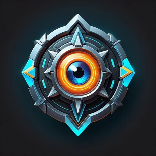 Prompt: game badge, digital rendering, clean design, vibrant colors, sharp lines, glossy finish, futuristic elements, high contrast, neon highlights, detailed iconography, professional vector art, minimalist, trending on artstation, *ultra-detailed*, HD quality, award-winning design