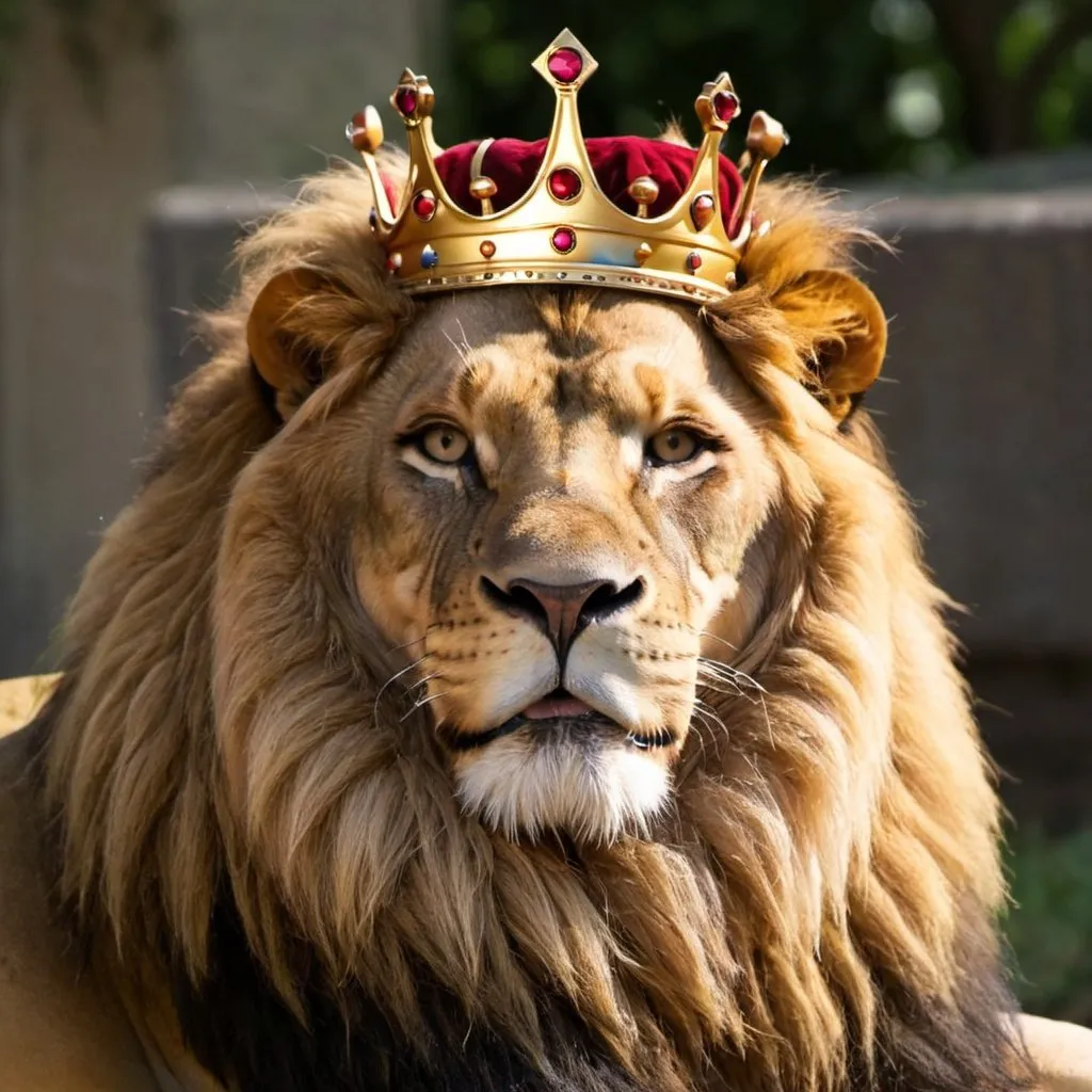 Prompt: king lion with crown

