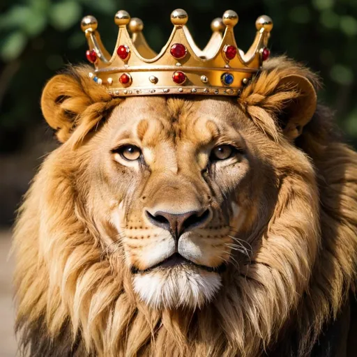 Prompt: king lion with crown

