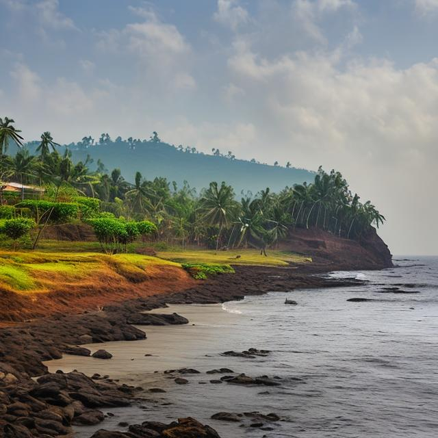 Prompt: A landscape involving the Malabar Coast.