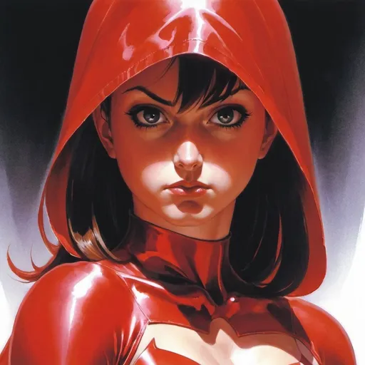 Prompt: anime, girl, Alex ross artstyle 