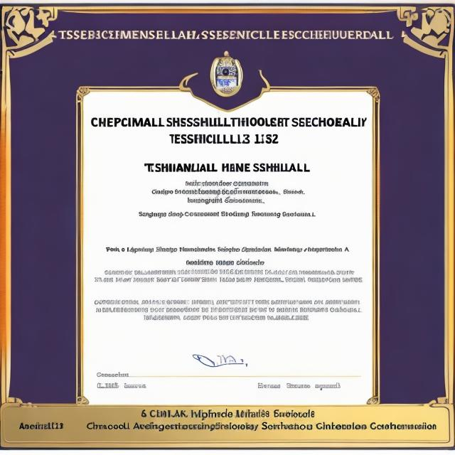 Prompt: // prepare high school diploma certificate for Tsegasilase melaku school name Chercher Secondary school graduation date July 13 2021