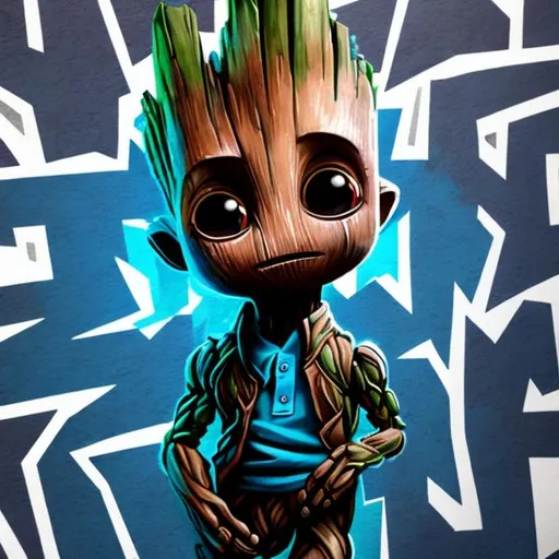 Prompt: a Baby Groot wearing a dark blue school polo shirt by Josias Severo,photo,poster,3d render,typography,cinematic,pointing,fashion,product,illistration,anime,architecture,dark fantasy,vibrant,graffiti,portrait photography,wildifre photography,conceptual art,ukiyo-e
4k