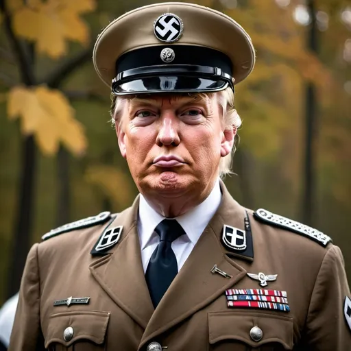 Prompt: Trump in a Nazi uniform
