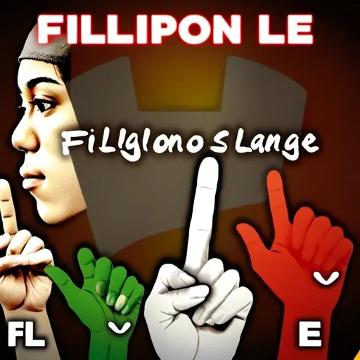 Prompt: Make aposter showing  Filipino Sign language  . 