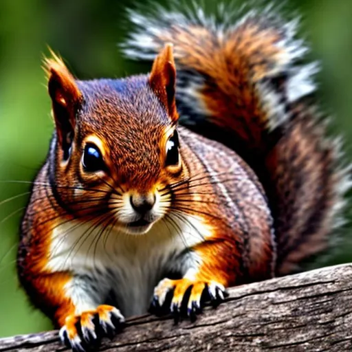 Prompt: posessed squirrel