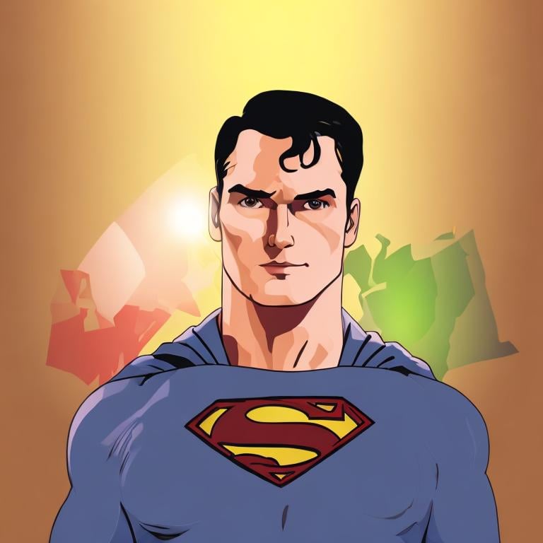 Prompt: make picture like a superman with transparent background