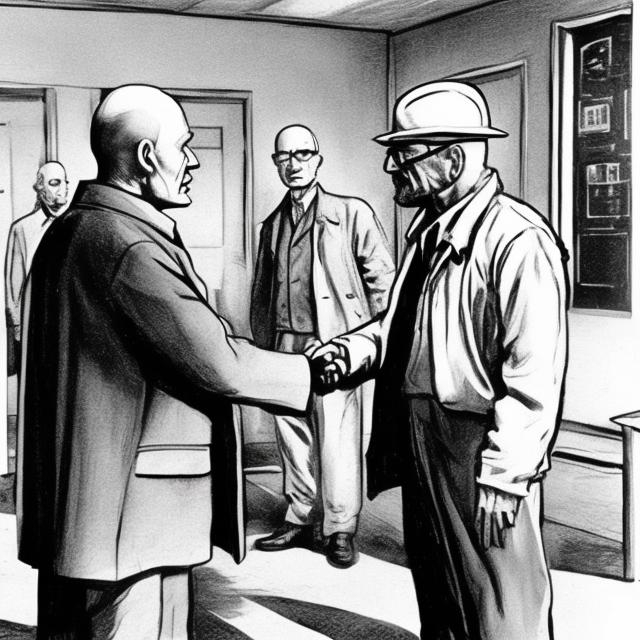 Prompt: oppenheimer meeting with heisenberg
