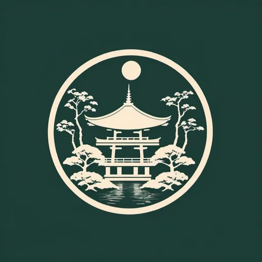 Prompt: a logo for a European Japanese Garden association that expresses japanese garden aesthetic with the pan-european aspect
