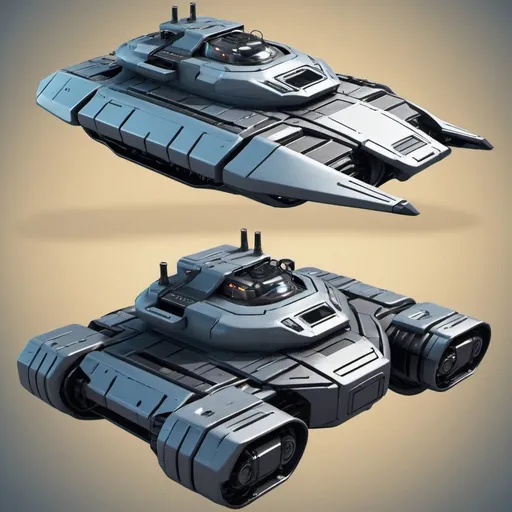 Prompt: futuristic hover tank
