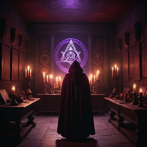 Prompt: Illuminati , secret dark society