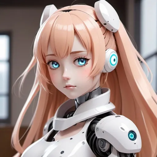 Prompt: Anime robot waifu 