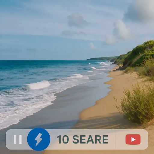 Prompt: Generate a 10-secon video with scene of seashore.