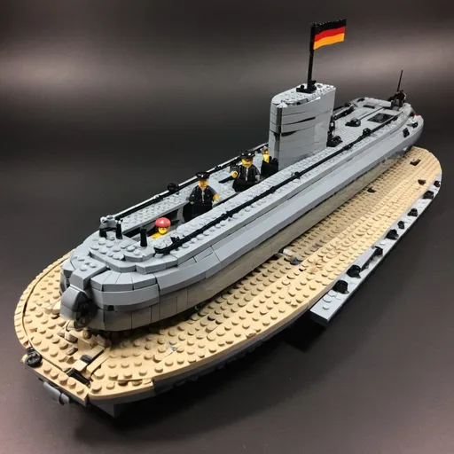 Prompt: Lego german u boat