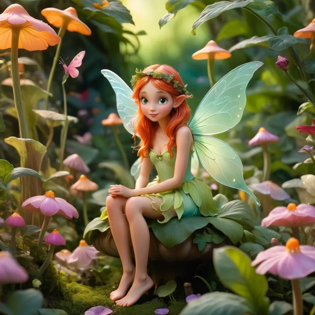 Prompt: a fairy in a magic garden
