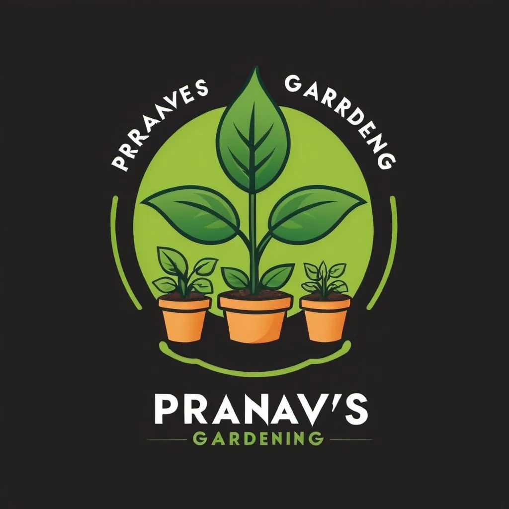 Prompt: pranavs gardening logo