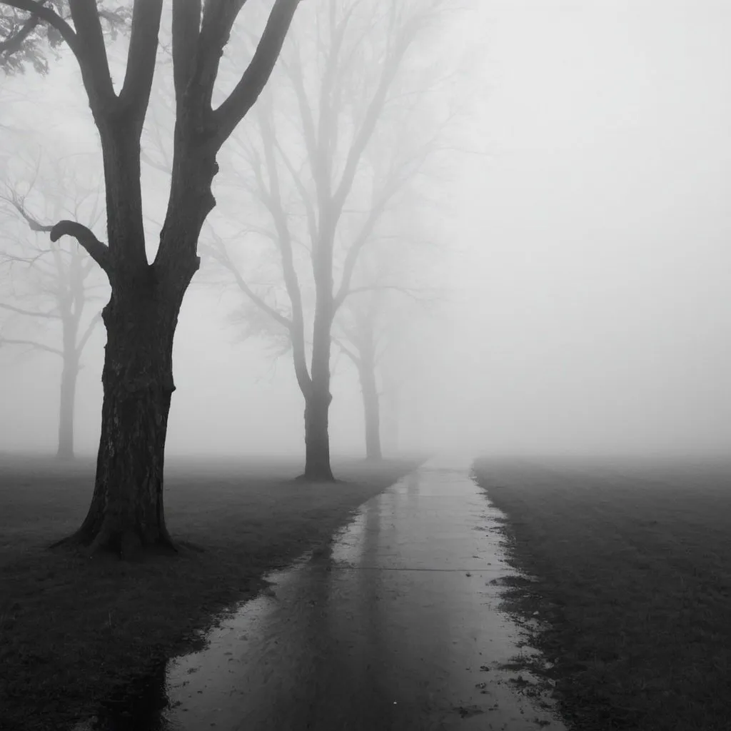 Prompt: liminal space foggy