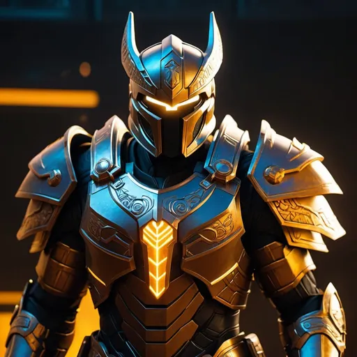 Prompt: Spartan-IV Mjolnir armor, gen 3 Mjolnir, heavy dragon motifs, dragon colors, sleek and angular, armor lights, glowing lights, magic runes, glowing runes, heavy on the Halo influence, heavy dragon theme, no horns, Mjolnir style helm, cyberpunk design