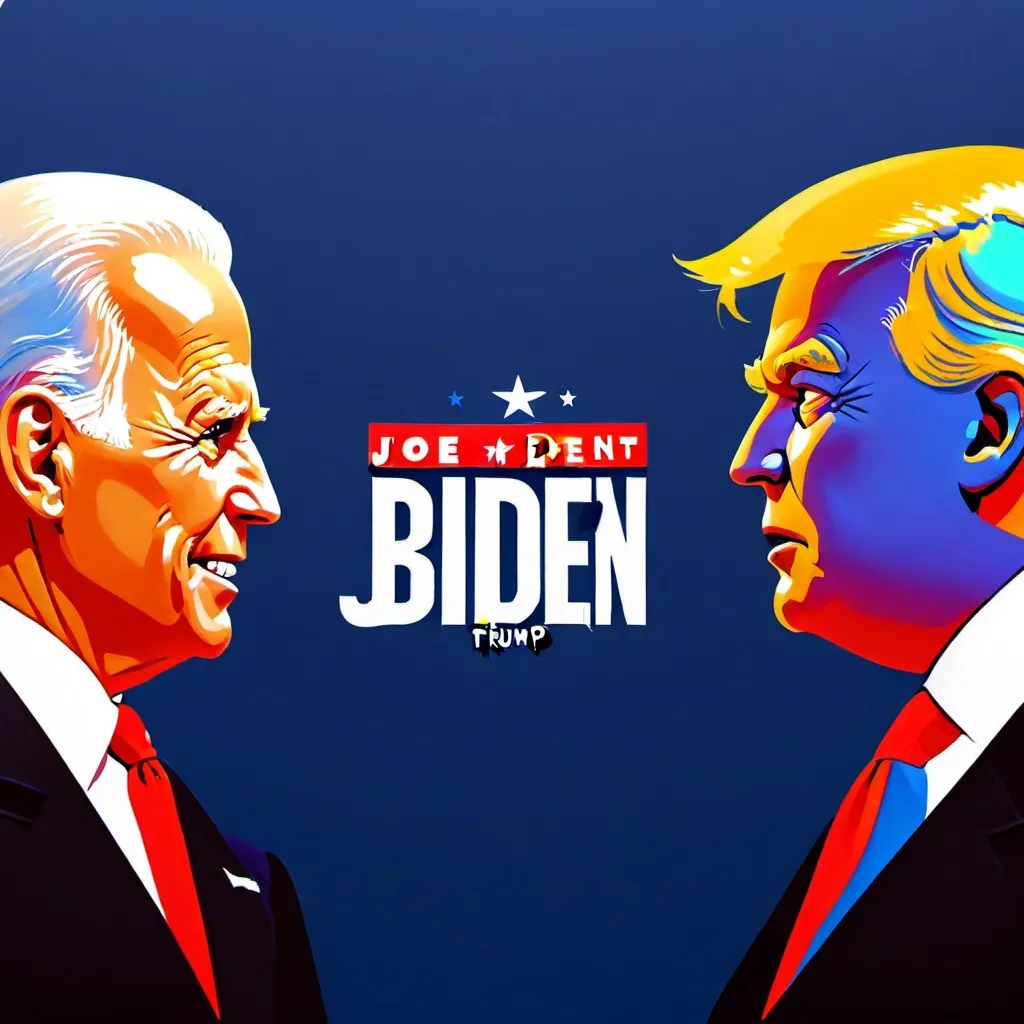 Prompt: joe biden and donald trump debating