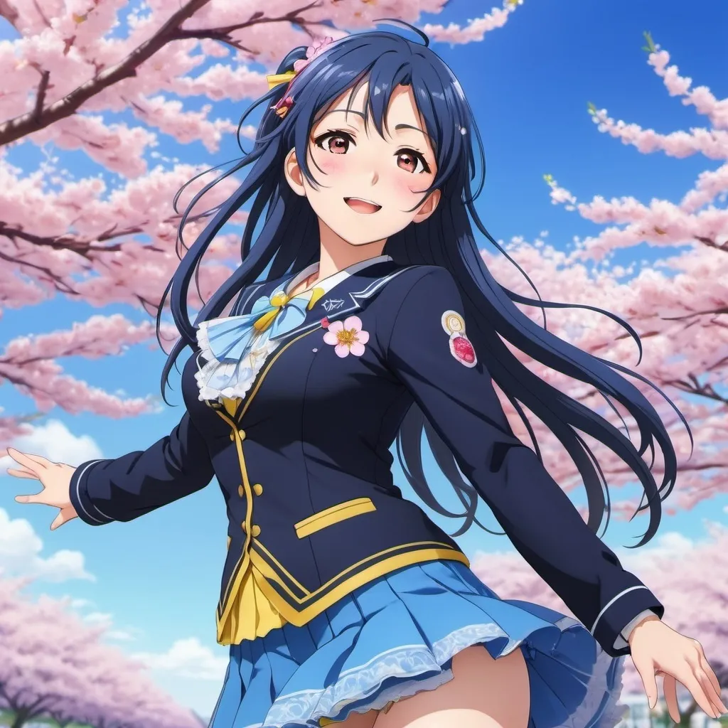 Prompt: Love live anime Umi Sonoda