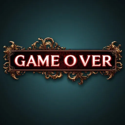 Prompt: Crie um banner com a palavra GAMEOVER, PARA UM CANAL NO YOUT