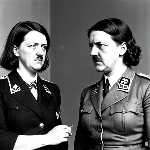Prompt: Image of Hitler and Danielle Smith