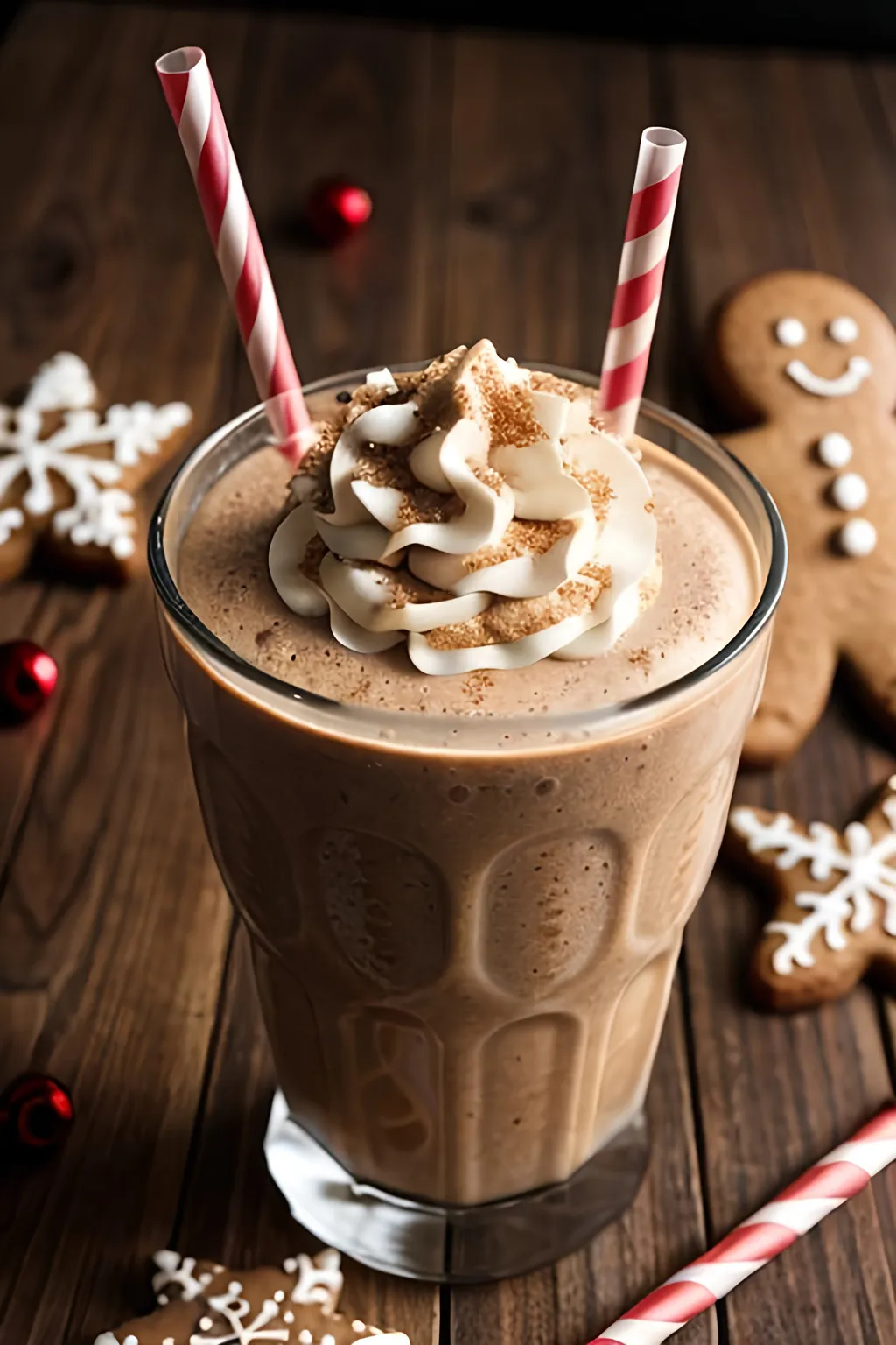 Prompt: Gingerbread milkshake