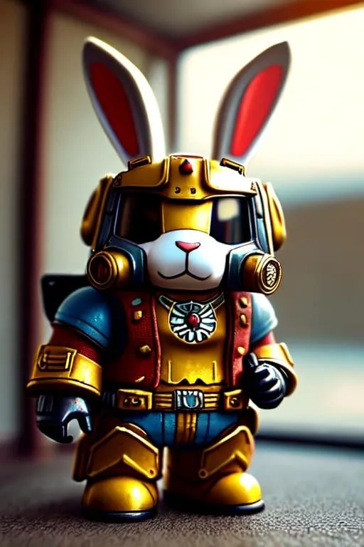 Prompt: Bunny, Game style of, Fallout, Warhammer, highly detailed