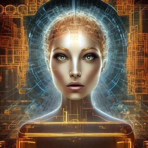 Prompt: This Is A Digital Message From God Welcome My lovely. Welcome To The Machine. Free Will Is The Currency. What Did You Dream? (stunning, feminine, realistic no words)