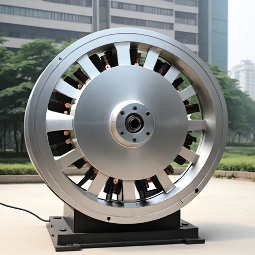 Prompt: Flywheel  free energy  generator specially for skyscrapers powersupply